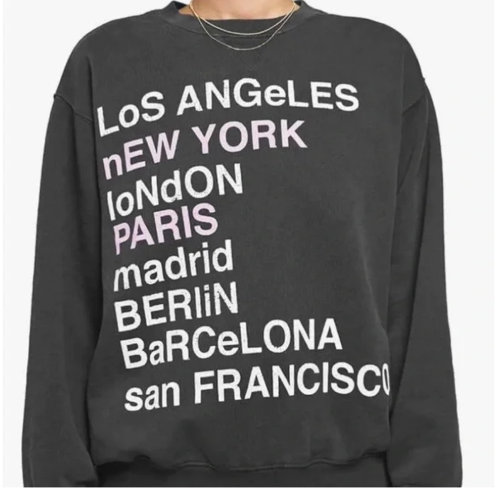 Anine Bing Sweatshirt in Dark Grey Size Small